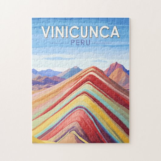 Vinicunca Peru Reizen Kunst Vintage Legpuzzel (Verticaal)