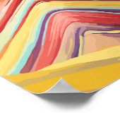 Vinicunca Peru Reizen Kunst Vintage Poster (Hoek)