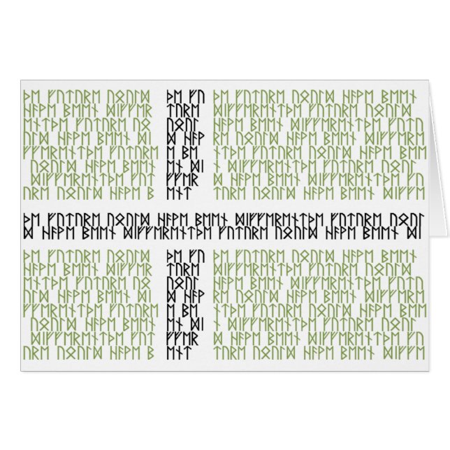 Vinland Vlag w Runes - Kaart (Voorkant Horizontaal)