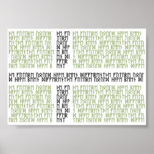 Vinland Vlag w Runes - Poster
