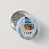 vinnen omhoog! ronde knop (klein) button 3,2 cm (Voorkant /achterkant)