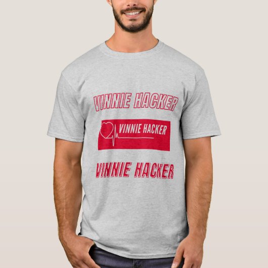 Vinnie Hacker Unisex kort gesleept T-shirt (Voorkant)
