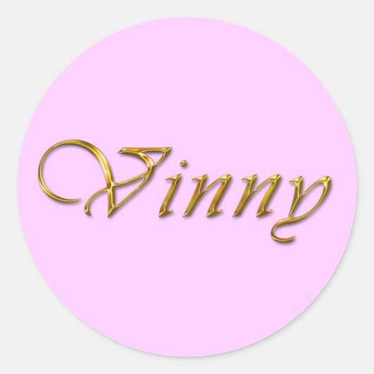 VINNY Naam Merk Gepersonaliseerde Fun Gift Sticker (Voorkant)