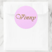 VINNY Nom Marque Stickers Cadeaux Personnalisés Fu (Sac)
