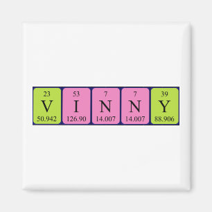 Vinny periodiek table name magnet magneet