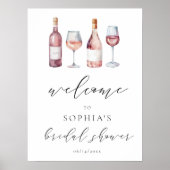 Vino aquarelle avant Affiche de bienvenue Vows (Devant)