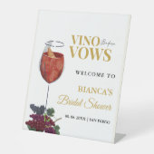 Vino avant la douche nuptiale Vows Panneau de bien (Recto)