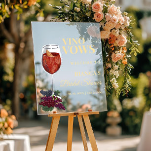 Vino avant la douche nuptiale Vows Panneau de bien