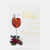 Vino avant la douche nuptiale Vows Panneau de bien (Recto)