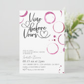 Vino Avant Vows Invitation De Douche Nuptiale (Debout devant)