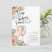 Vino Avant Vows Invitation De Douche Nuptiale (Debout devant)