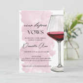 Vino Avant Vows Invitation De Douche Nuptiale (Debout devant)