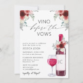 Vino Avant Vows Vine Bridal Showée Invitation (Devant)