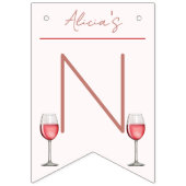 Vino Before Vows Bachelorette / Bruidsfeestje Vlaggetjes (Derde vlag)