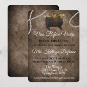 Vino Before Vows Bachelorette Party Invitation Kaart (Voorkant / Achterkant)