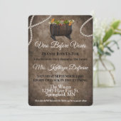 Vino Before Vows Bachelorette Party Invitation Kaart (Staand voorkant)