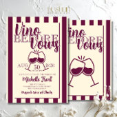 Vino Before Vows Bachelorette Party Wijnthema Kaart