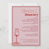 Vino Before Vows Bachelorette-weekendprogramma Kaart (Achterkant)