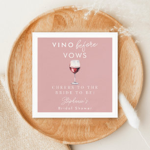 Vino Before Vows Blush Roze Rode Wijn Bruidsfeest Servet