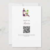 Vino Before Vows Bridal Shower QR Code Registry Kaart (Achterkant)