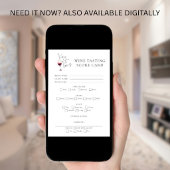 Vino Before Vows Carte de Score de Vin Enterrement