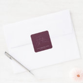 Vino Before Vows Chic Wijn Bruidsmeisjesfeest Vierkante Sticker (Envelop)