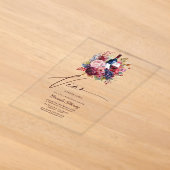 Vino Before Vows Floral Invitation de Fiançailles (Poser)