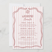 Vino Before Vows Hand Drawn Bachelorette Weekend Kaart (Achterkant)