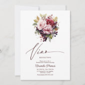 Vino Before Vows Invitation Florale pour Enterreme (Devant)