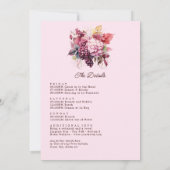 Vino Before Vows Invitation Florale pour Enterreme (Dos)
