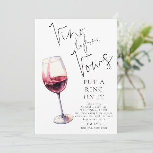 Vino Before Vows Ring Vrijgezellenfeest Game Kaart