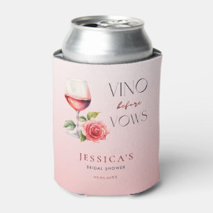 Vino Before Vows Roze Wijn Thema Bruidsfeest Blikjeskoeler