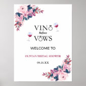 Vino Before Vows Vine Fête des mariées Affiche de  (Devant)