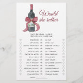 Vino Bridal shower Would she rather game (Voorkant)