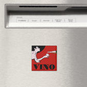 VINO-  Poster van Lady Wine Magneet (Insitu (Vaatwasser))