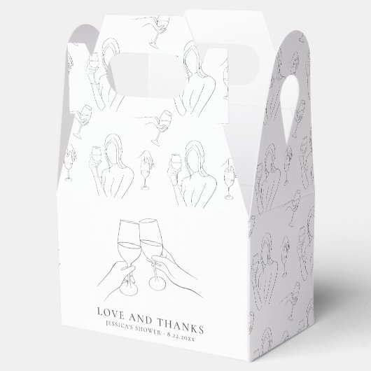 Vino voor bruiloften Chic wijn bruidsmeisjesfeest Bedankdoosjes (Geopend)