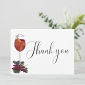 Vino voor de geloften Vrijgezellenfeest Dank u kaa Aankondiging (Staand voorkant)