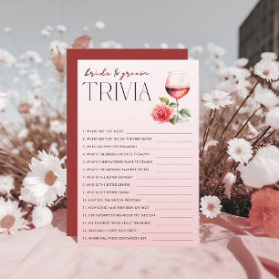 Vino voor geloften bruid & bruidegom trivia douche