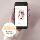 Vino voor geloften Elegant Waterverf Vrijgezellenf Kaart