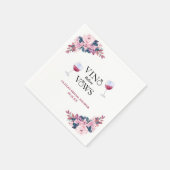 Vino voor geloften Floral Winery Vrijgezellenfeest Servet (Hoek)