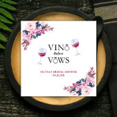 Vino voor geloften Floral Winery Vrijgezellenfeest Servet