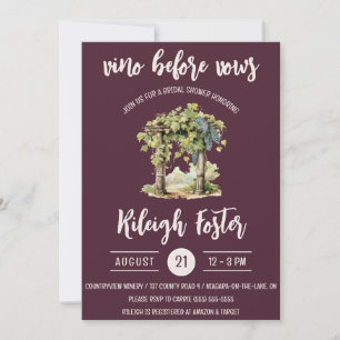 Vino voor geloften, Trellis, Grapevine Vrijgezelle Kaart