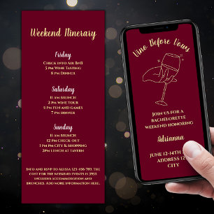 Vino voor geloften wijn bachelorette weekend kaart