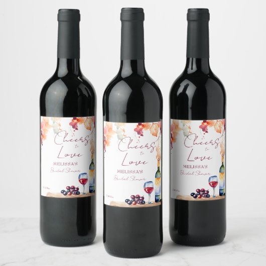 Vino voor geloften wijnmakerij vrijgezellenfeest g wijn etiket (Flessen)