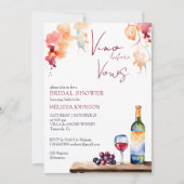 Vino voor geloften wijnmakerij vrijgezellenfeest s kaart (Voorkant)