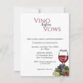 Vino voor het stemmen van een uitnodiging tot het (Voorkant)