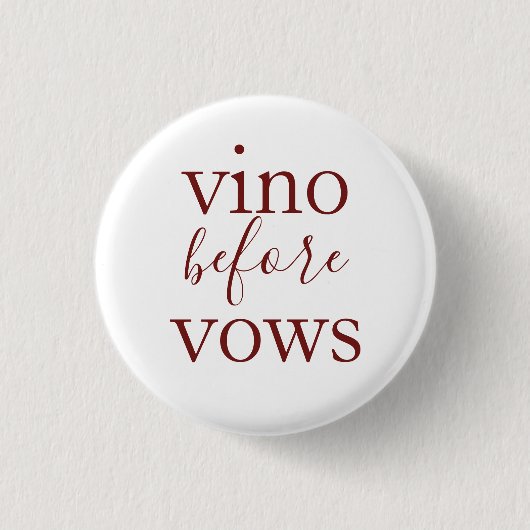 Vino voor Vows Button (Voorkant)