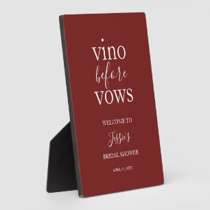 Vino Voor Vows Welkom Sign Fotoplaat