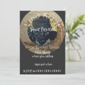 Vino Wine Feest Vin Bunker Gids Kaart (Staand voorkant)