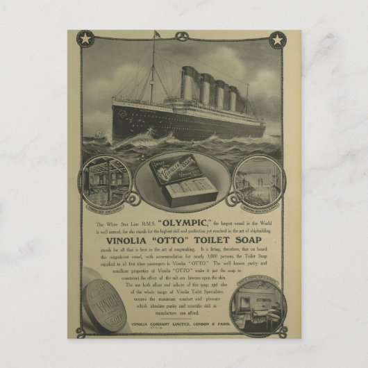 Vinolia Otto Toilet Soap advert Briefkaart (Voorkant)